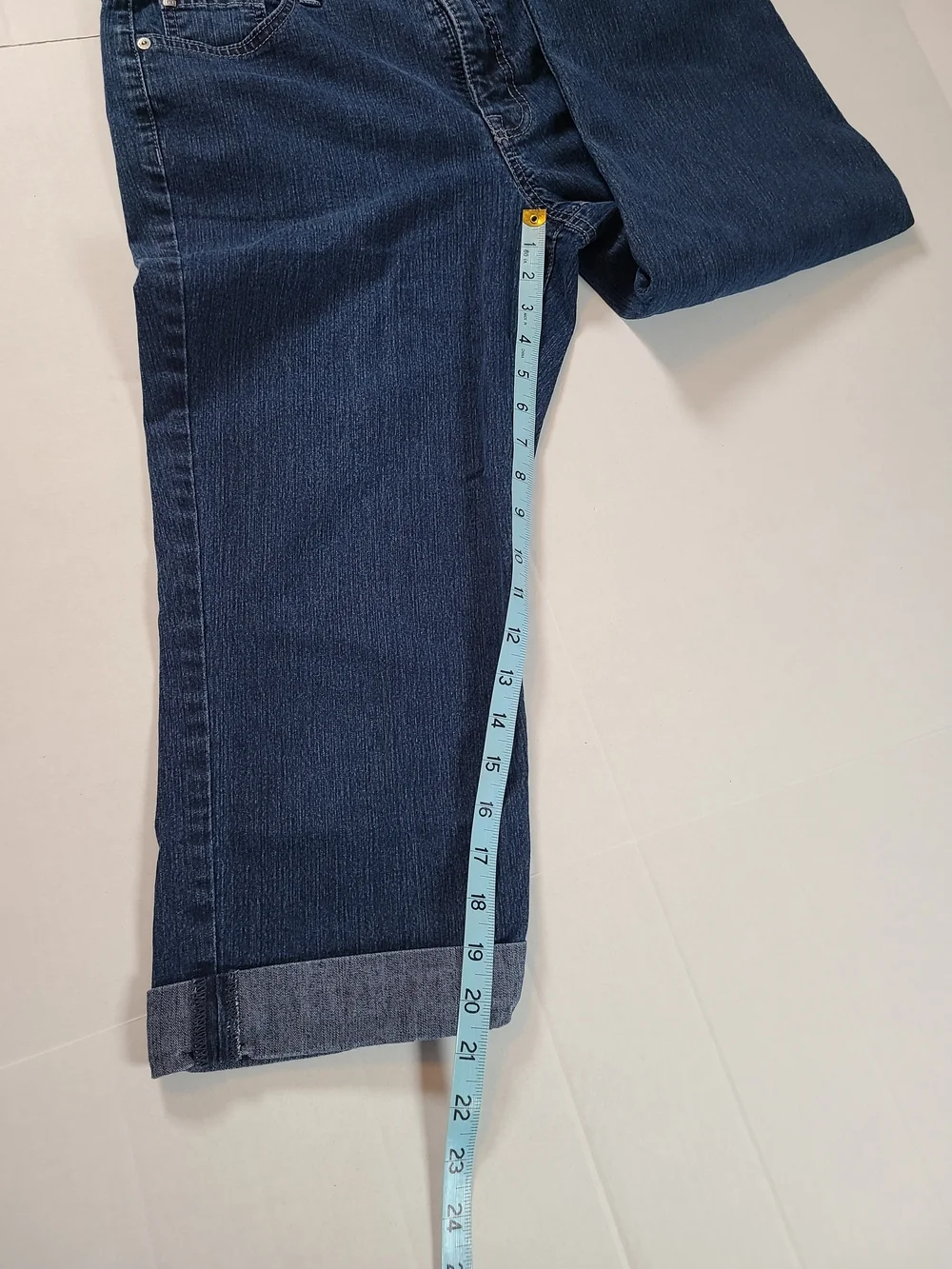 Bandolino Dark Blue Classic Womens Cropped Cuff Mandie Jeans 10
